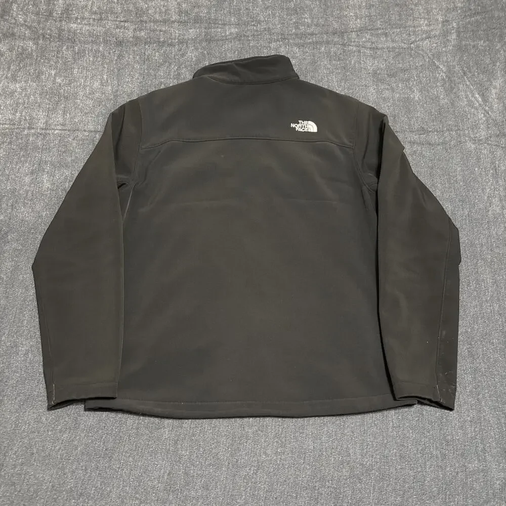 The North Face Black Jacket Mens Size Medium Softshell Fleece Lined Outdoor